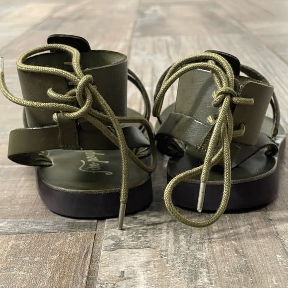 Free People Vacation Day Wrap Sandals in khaki - Picture 7 of 8